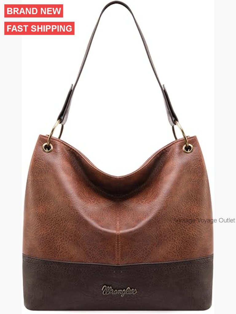 Large Vegan Leather Hobo Shoulder Bag With Top Handle And Zipper Closure